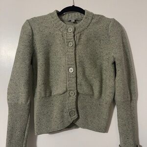 COS Green Button-Up Cardigan